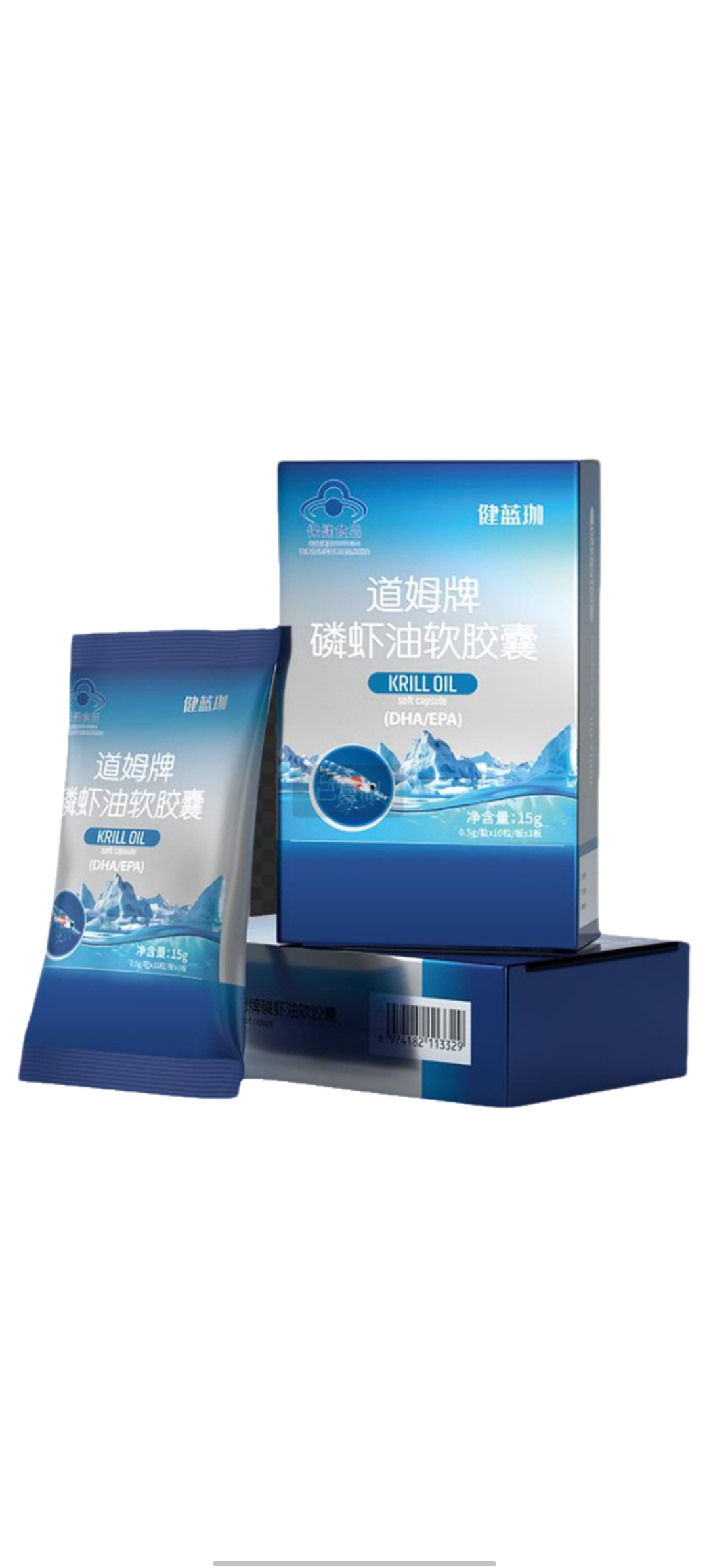 蓝帽道姆牌磷虾油胶囊