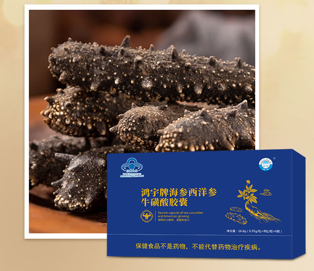 鸿宇牌海参西洋参牛磺酸胶囊